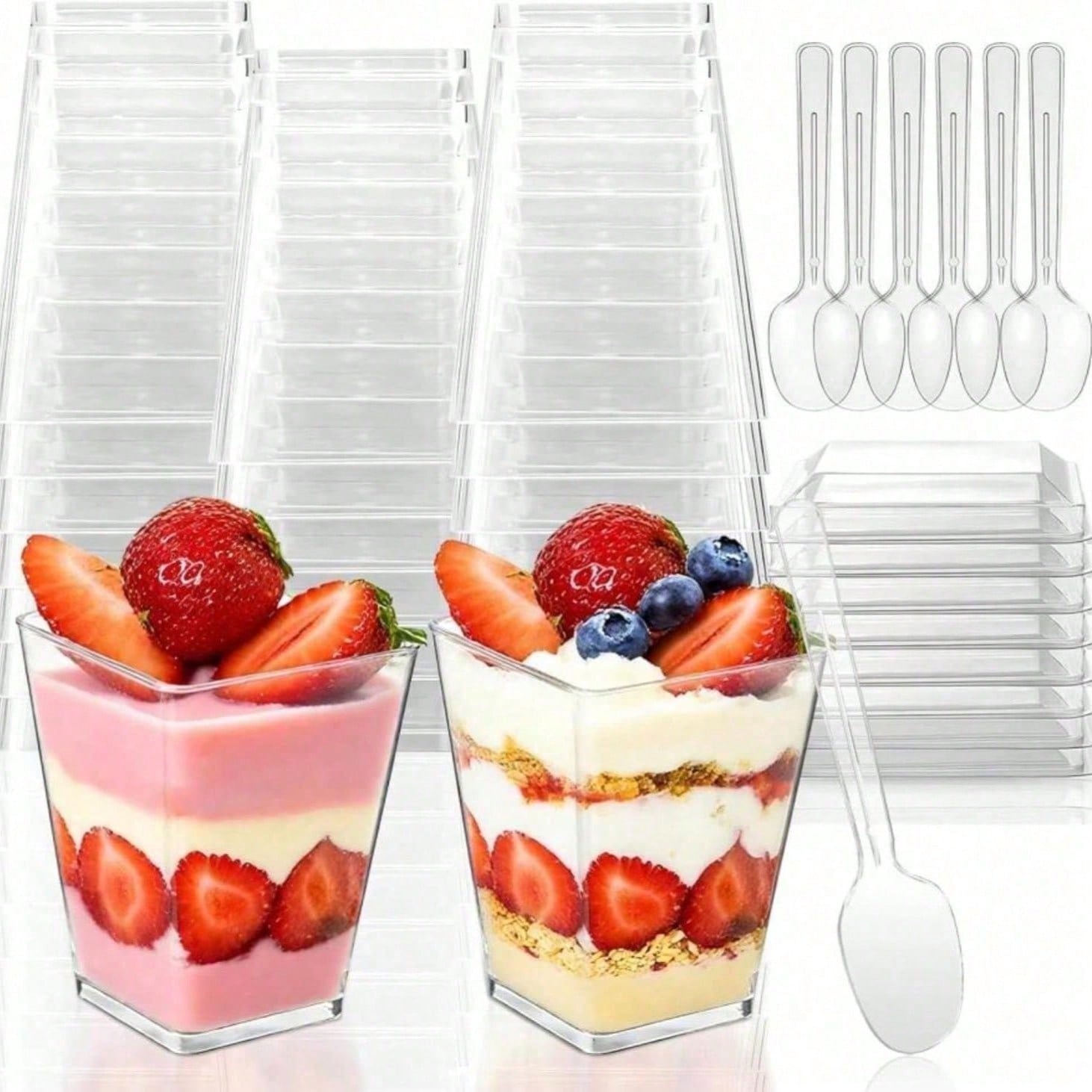 50Pcs 5 Oz Square Clear Plasti - đánh giá và giá Meal Prep Template