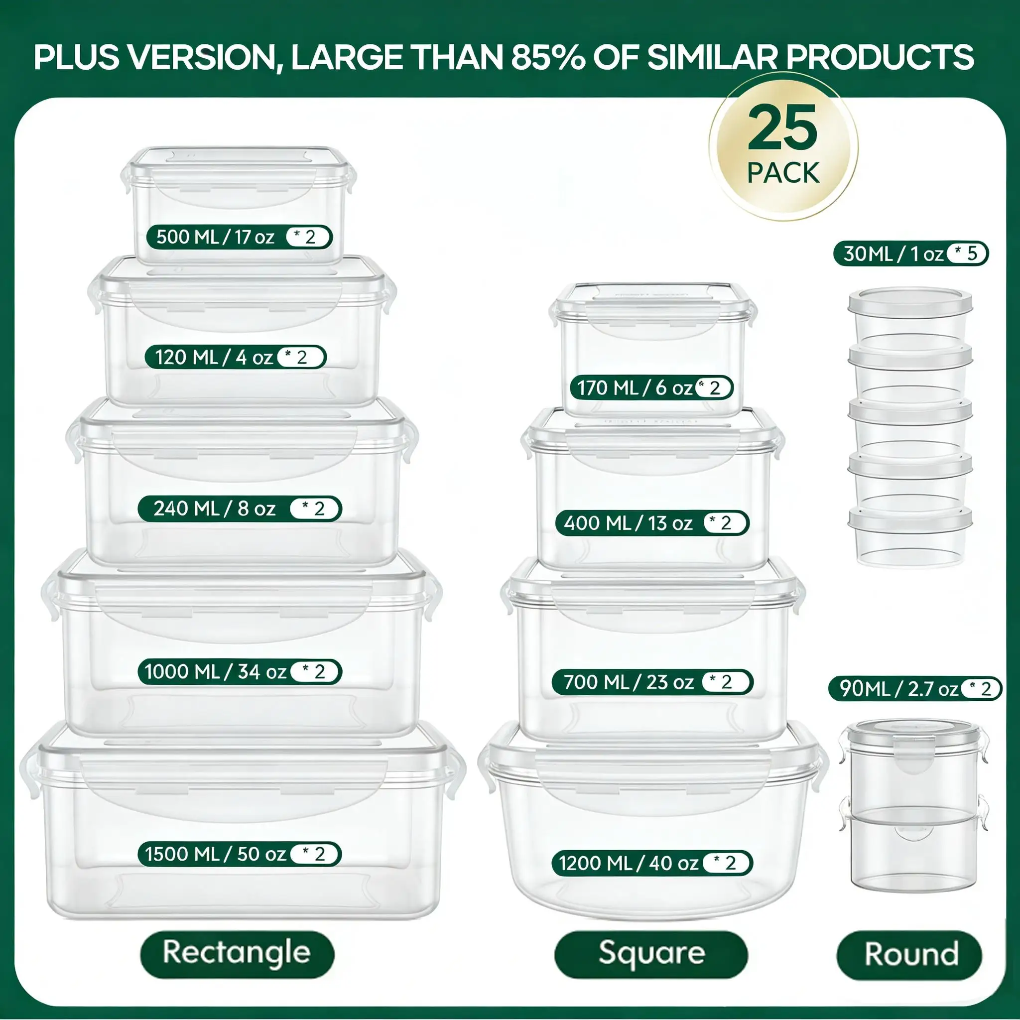 40/42/50/52/62Pcs Large Airtig - đánh giá và giá Meal Prep Kitchen