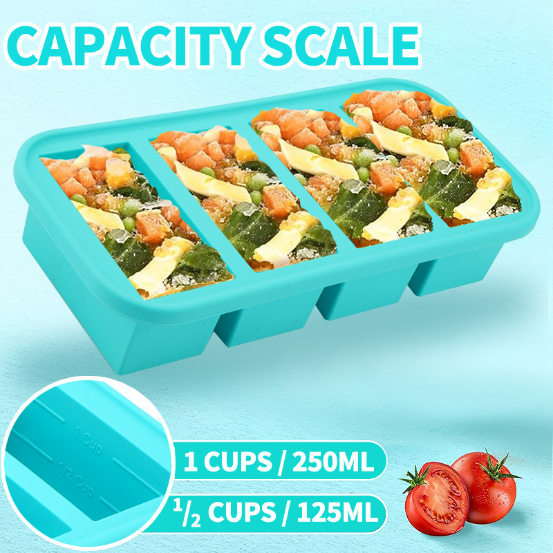 4 Covered Silicone Freezer Mol - đánh giá và giá Meal Prep Template