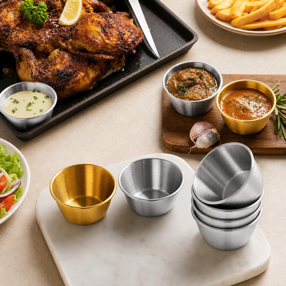 Stainless Steel Sauce Cups Min - đánh giá và giá Sauce Dipping Cup