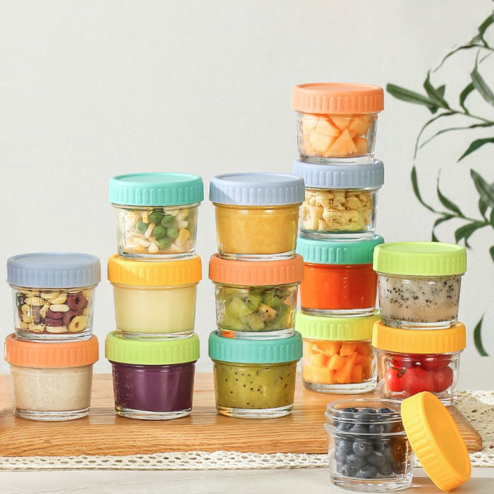6pcs Glass Baby Food Jar Reusa - đánh giá và giá Sauce Dipping Cup