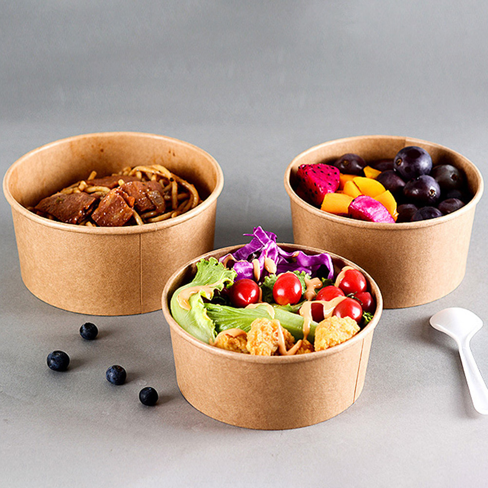 50Pcs Kraft Paper Food Contain - đánh giá và giá Meal Prep Bowl