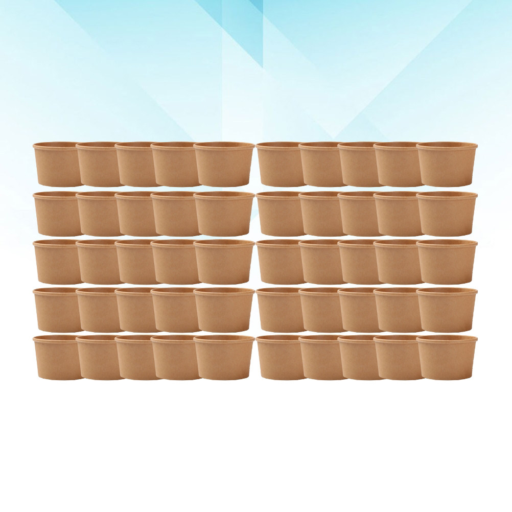 50Pcs Kraft Paper Food Contain - đánh giá và giá Meal Prep Bowl