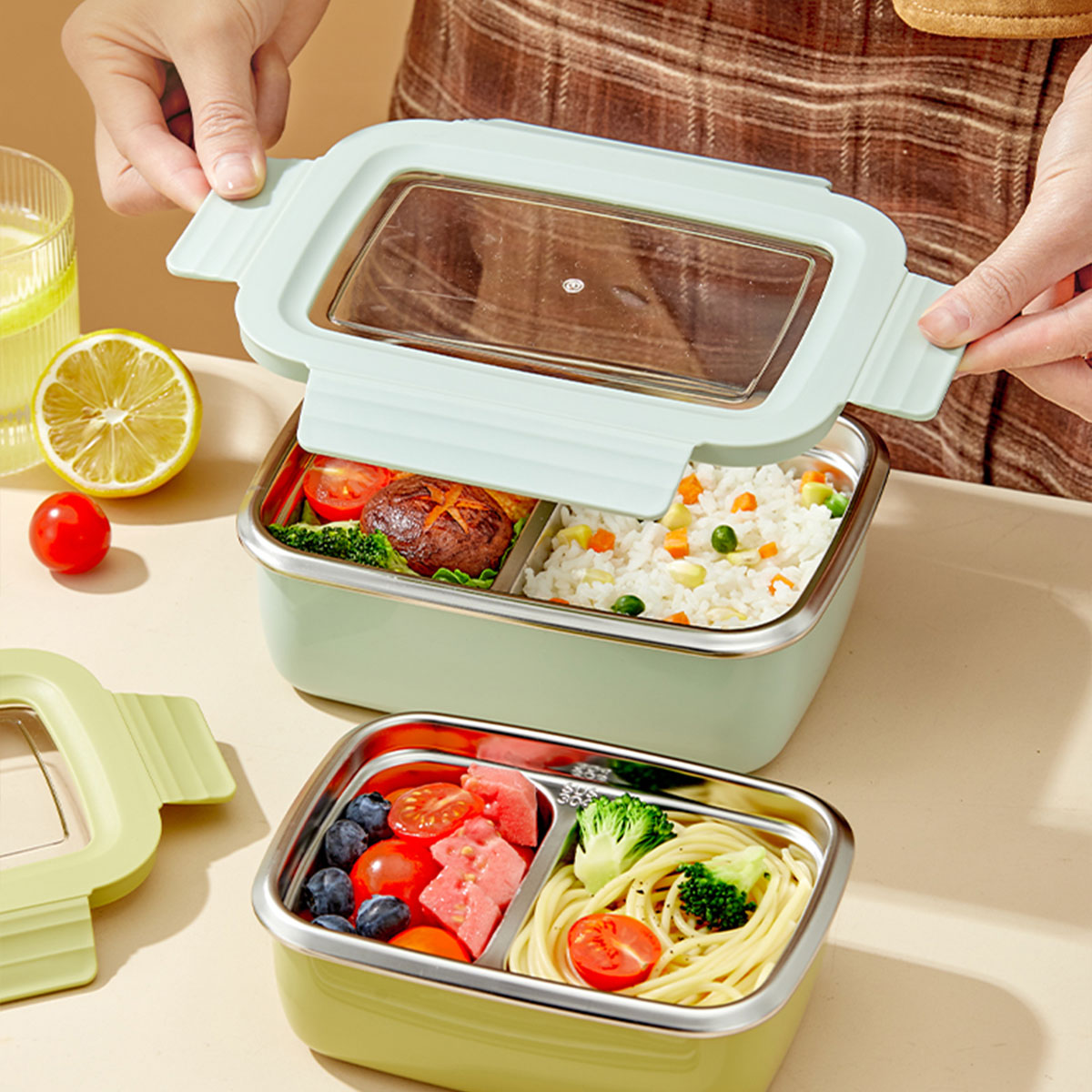 Microwave 304 Stainless Steel  - đánh giá và giá Meal Prep Bowl