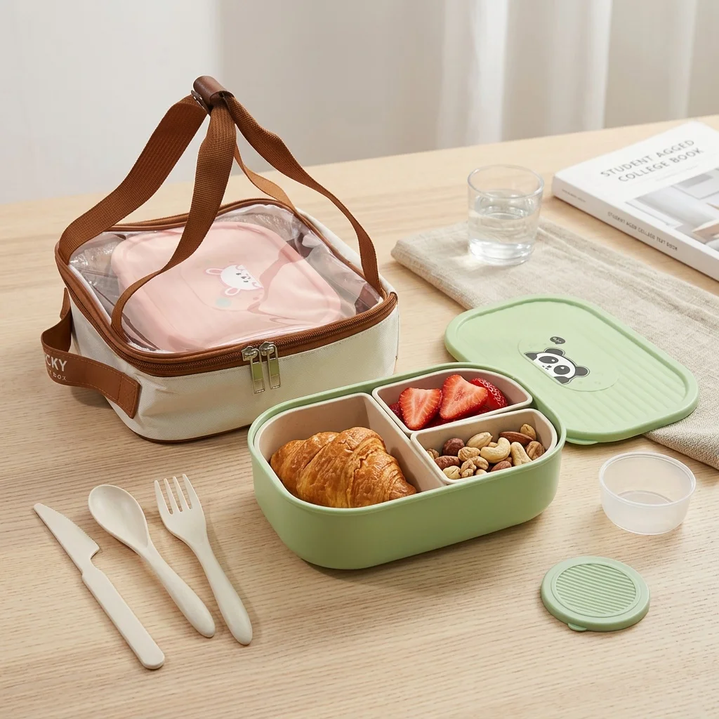 Kids Bento Lunch Box with Lid  - đánh giá và giá Meal Prep Or Prep Meal