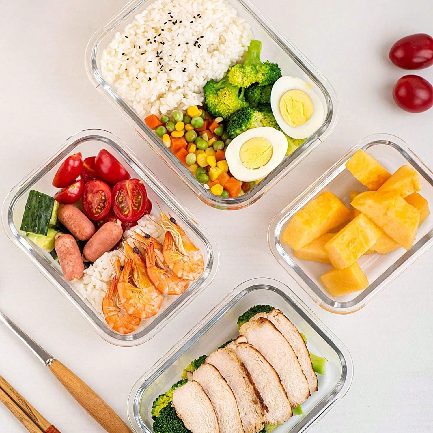 10 Pack Glass Meal Prep Contai - đánh giá và giá Meal Prep Kitchen