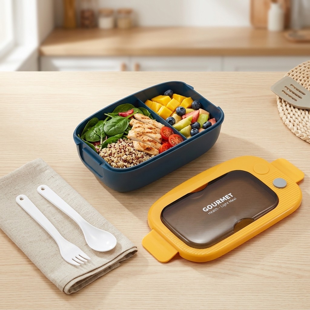 Plastic Bento Lunch Box 2 Comp - đánh giá và giá Meal Prep Or Prep Meal