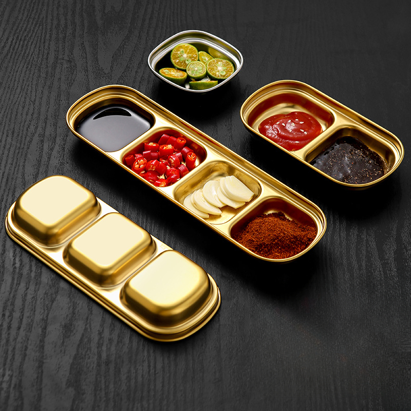 Stainless Steel Divided Dip Bo - đánh giá và giá Sauce Dipping Cup