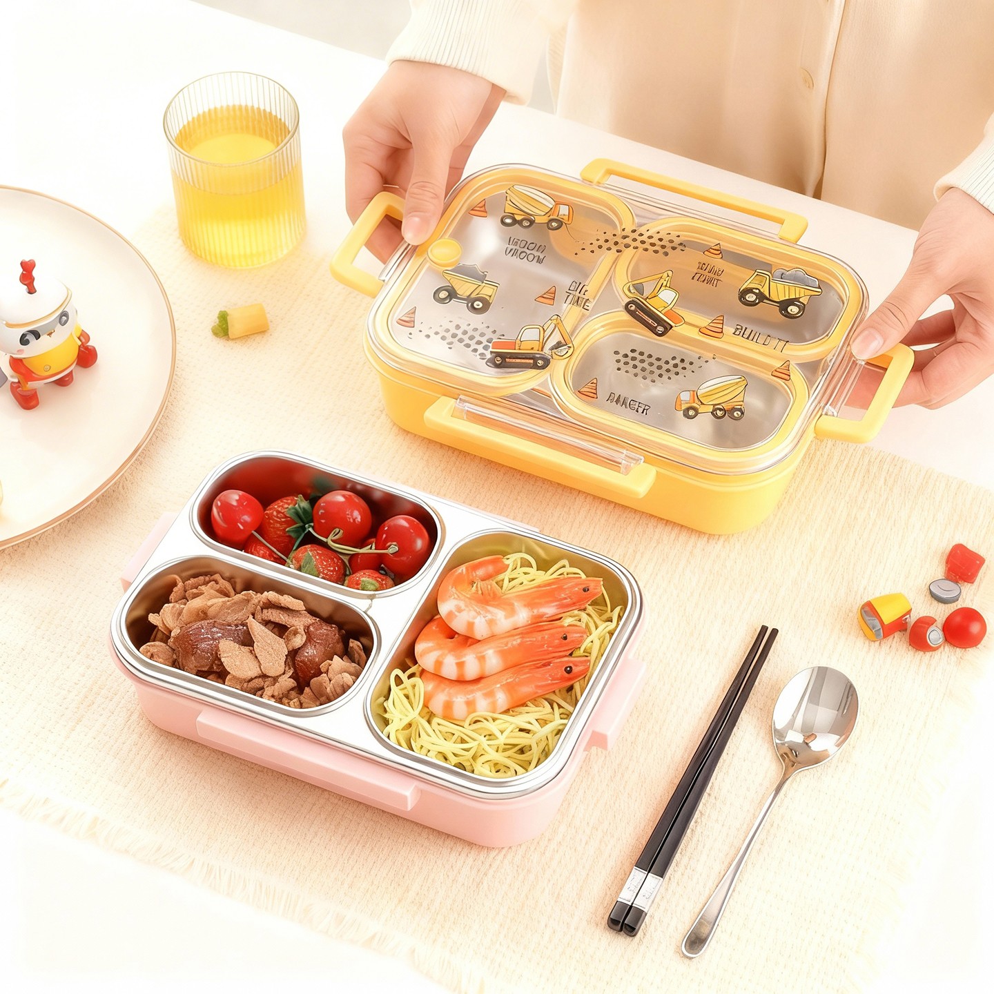 Large Capacity Cartoon Childre - đánh giá và giá Meal Prep Bowl